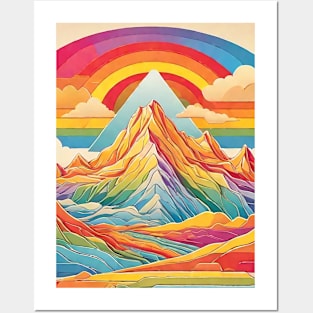 Rainbow Mountain Posters and Art